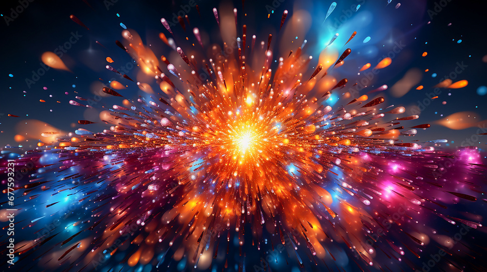 Naklejka premium fireworks in the night sky