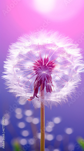 Dandelion close-up  dream hope symbol concept illustration