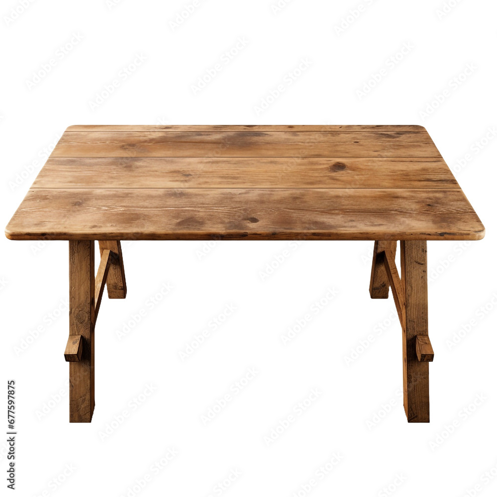 Farmhouse Table isolated on transparent background Farmhouse Table isolated on transparent background