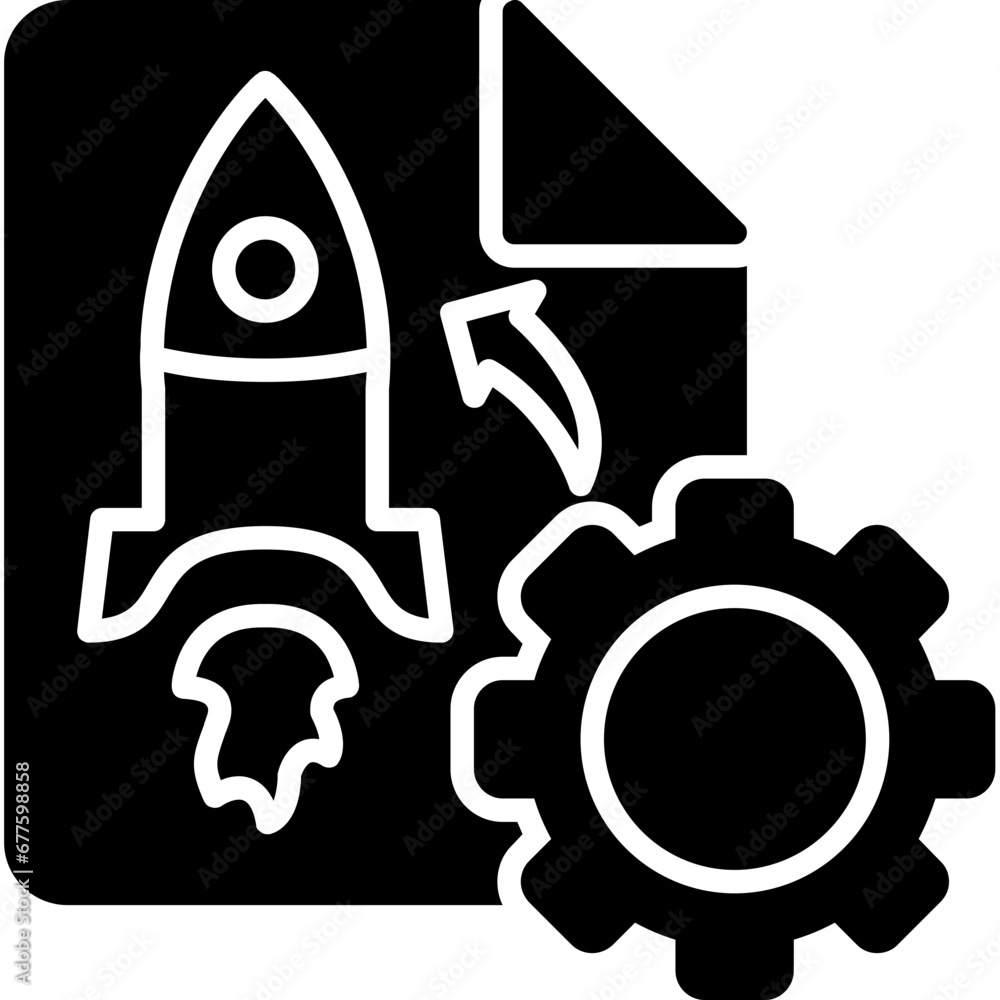 Fototapeta premium Project Launch Icon