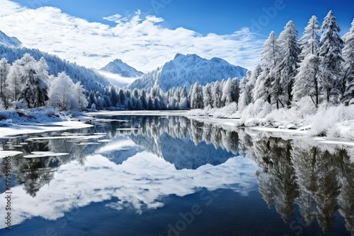 snow covered mountains in winter © BetterPhoto