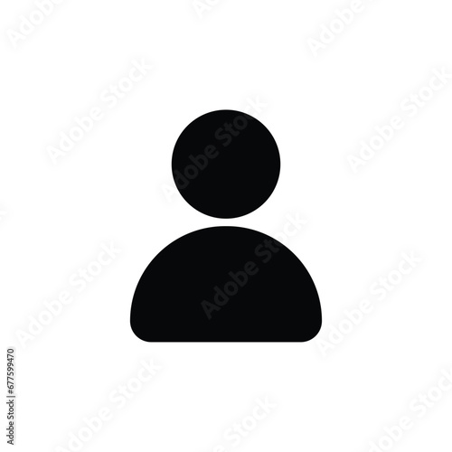 user icon on internet button, isolated on white background