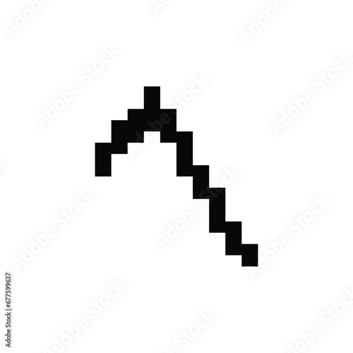 scyth icon pixel style isolated on white background
