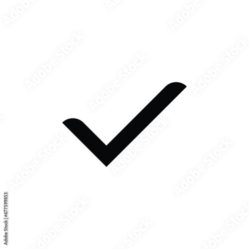 check icon on white background element for design
