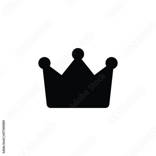 crown icon on whitebackground element for design