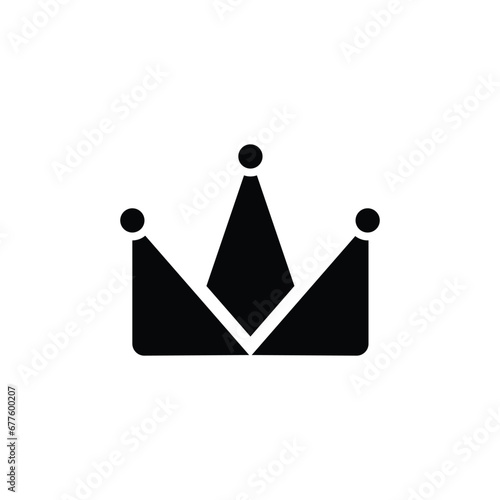 crown icon on whitebackground element for design