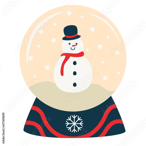snowman with hat and scarf