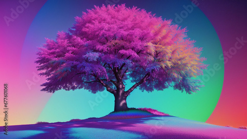 tree with colorful leaves generated ai © iLegal Tech