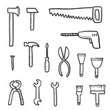 Tools for DIY works - PNG hardware tools set. Transparent PNG illustration.
