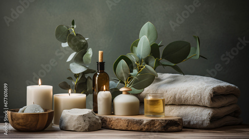 Massage and spa products with eucalyptus