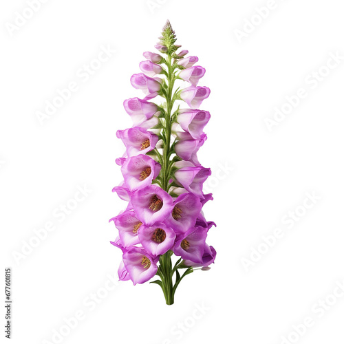 Foxglove flower isolated on transparent background
