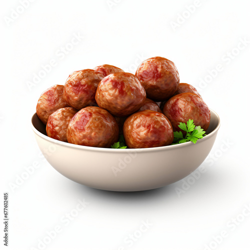 Meatballs isolated on transparent or white background