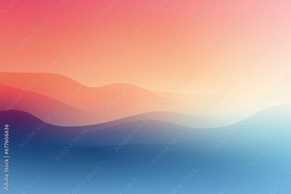 This abstract background features a seamless color gradient that delicately captures the essence of gentle waves, creating a visually soothing and harmonious composition. Illustration