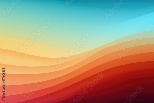 A seamless color gradient gently embraces the rhythmic patterns of gentle waves, creating an abstract background that conveys serenity and subtle movement. Illustration