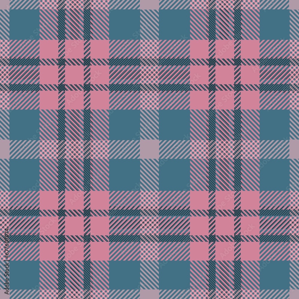 Tartan seamless pattern, blue and pink, can be used in fashion design. Bedding, curtains, tablecloths Tartan seamless pattern, blue and pink, can be used in fashion design. Bedding, curtains, tablecloths
