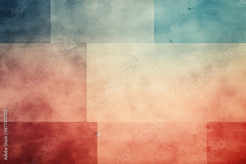 A seamless color gradient interacts with a pattern of rectangles, creating an abstract background that captivates with its harmonious blend of vibrant hues and structured design. Illustration