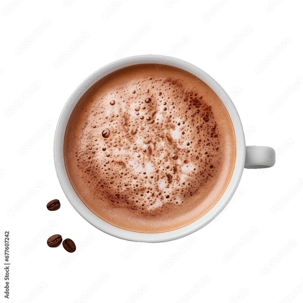 Hot Chocolate, transparent background, isolated image, generative AI Hot Chocolate, transparent background, isolated image, generative AI