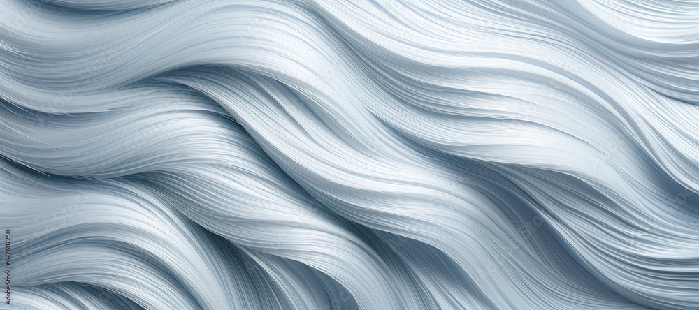 Obraz premium In a wide-format, three-dimensional composition, white threads create a visually intricate and captivating abstract background. Illustration