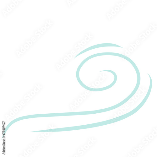 doodle wind blow, gust design isolated on white background. vector hand drawn illustration © Bagas