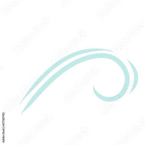 doodle wind blow, gust design isolated on white background. vector hand drawn illustration © Bagas