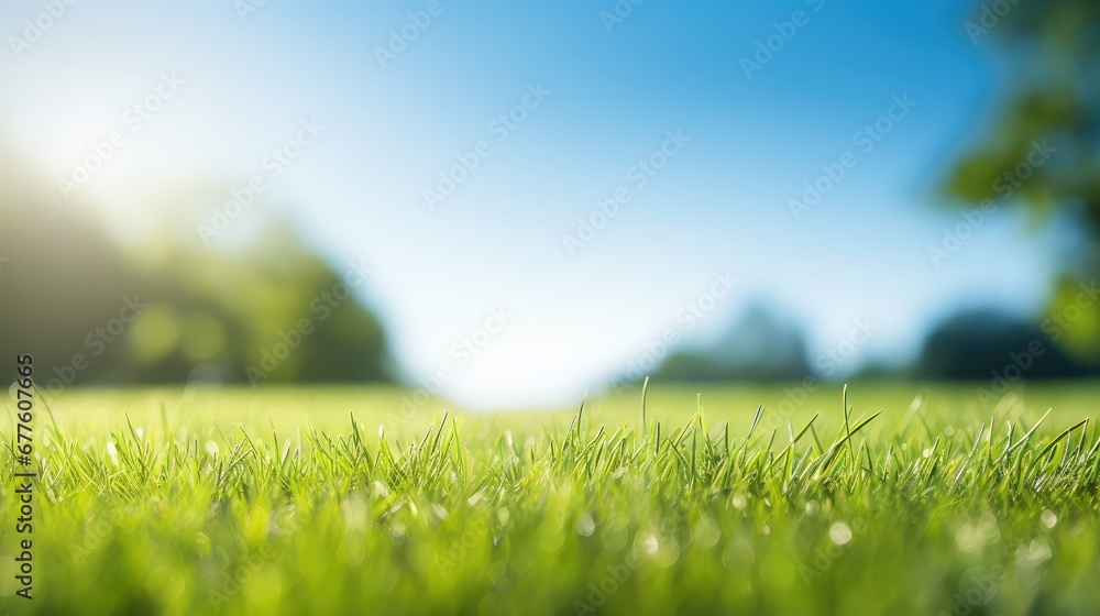 rural grass blue morning sunlit illustration sky field, tree country, farm lawn rural grass blue morning sunlit