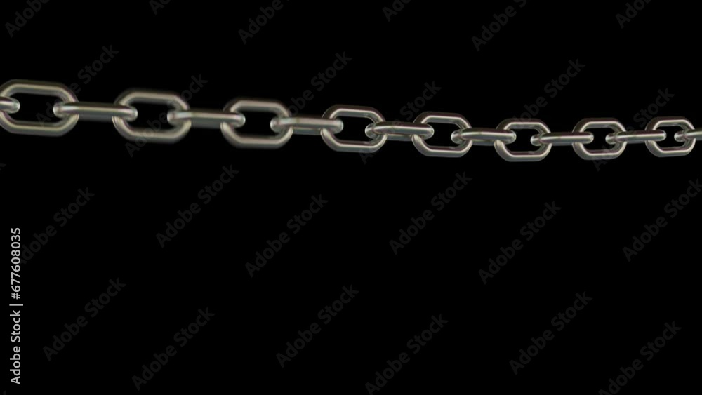 Chain Breaking Animation 3d render with transparent background Chain Breaking Animation 3d render with transparent background