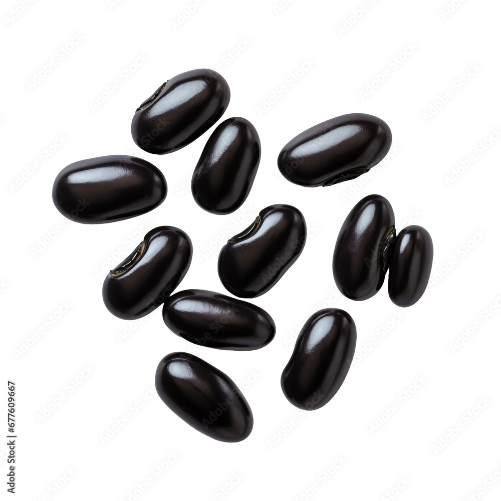 Fresh black beans isolated on transparent background Fresh black beans isolated on transparent background