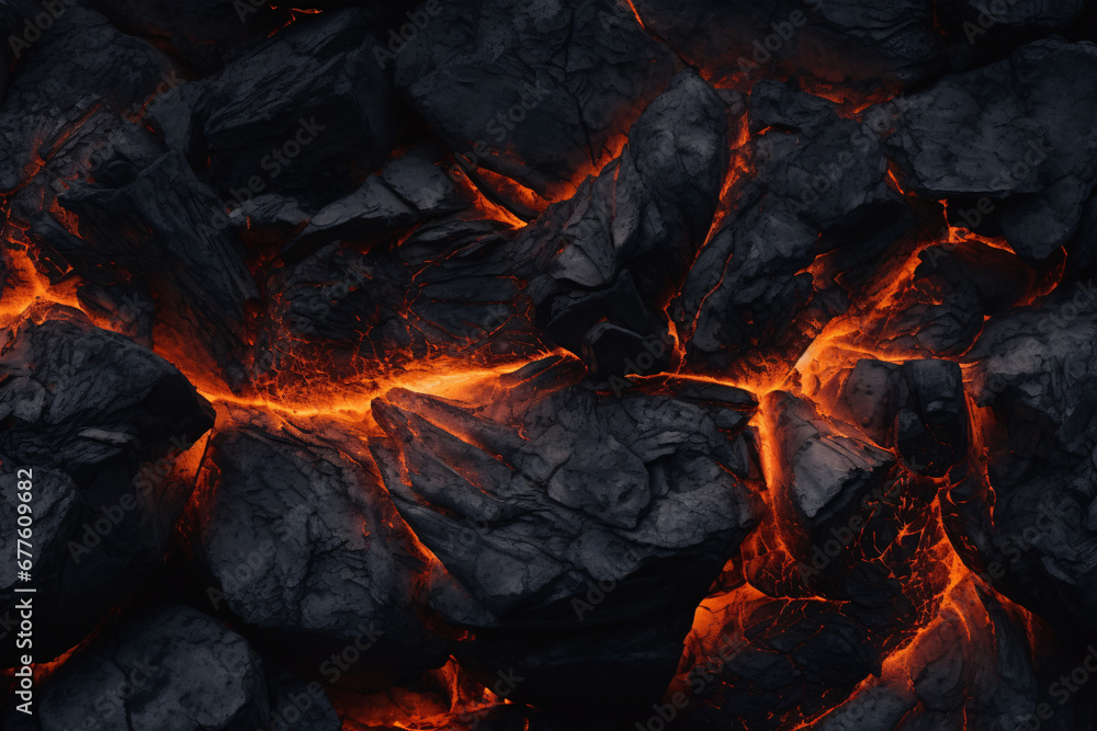 Molten Magma Background with Dramatic Fire and Light Molten Magma Background with Dramatic Fire and Light