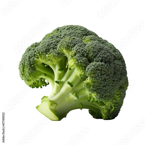 Fresh broccoli isolated on transparent background