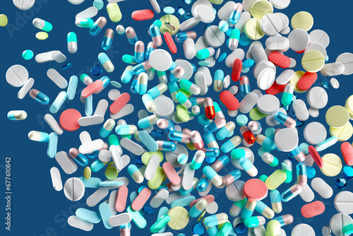 Falling pills and vitamins....
