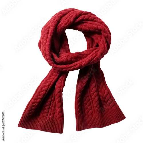 woolen scarf, transparent background, isolated image, generative AI