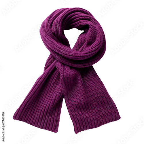 Woolen Scarf, transparent background, isolated image, generative AI
