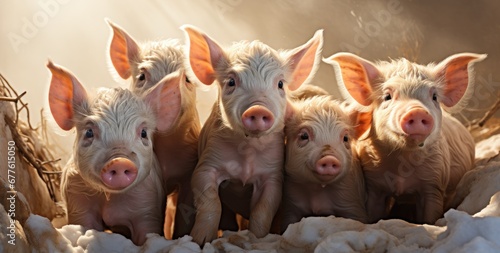pigs in a farm