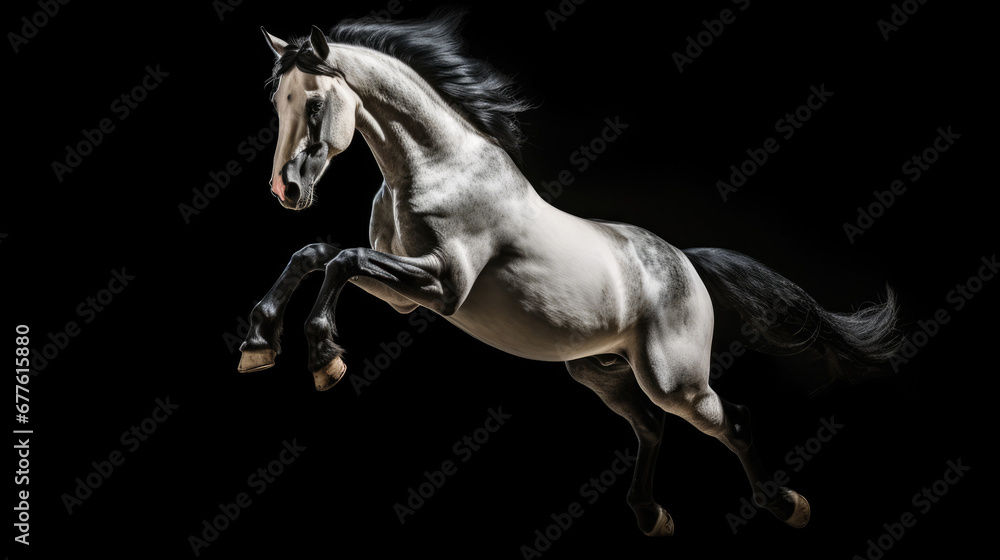 Fototapeta premium horse on black