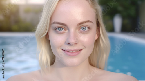 woman swimming in swimming ...