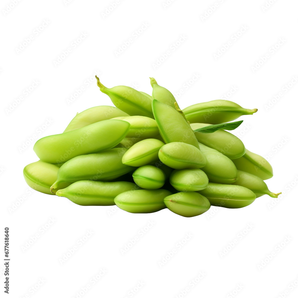 Fresh christmas lima beans isolated on transparent background Fresh christmas lima beans isolated on transparent background