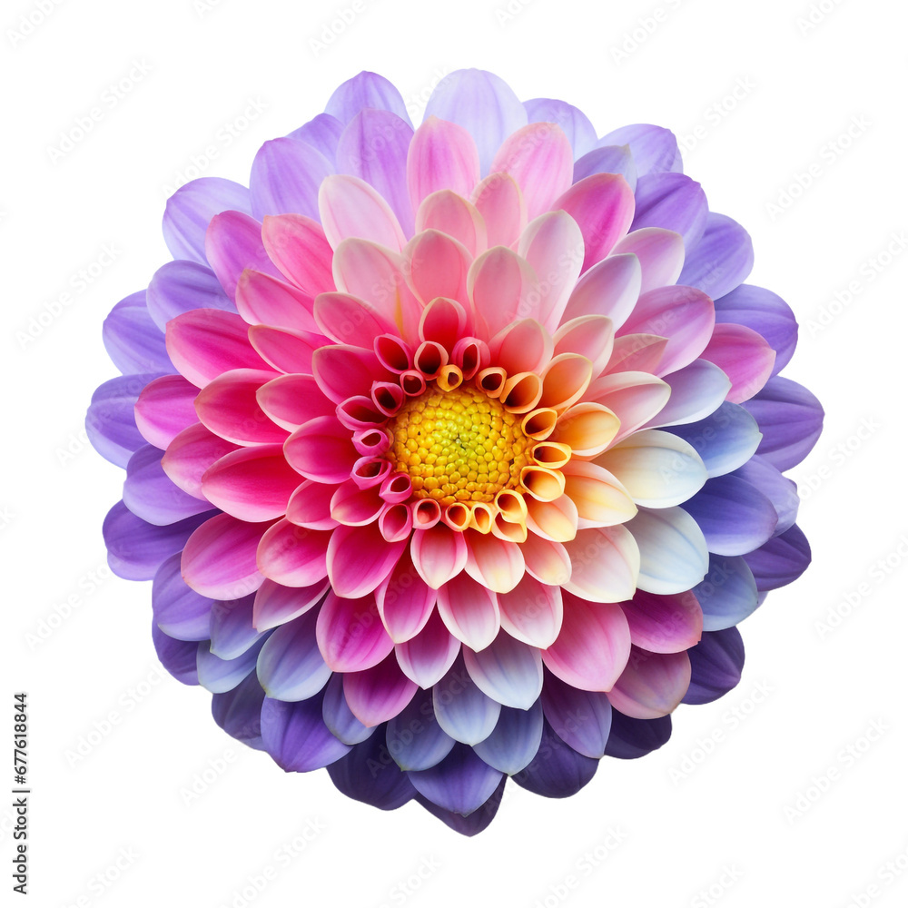Fresh colourful cauiliflower isolated on transparent background