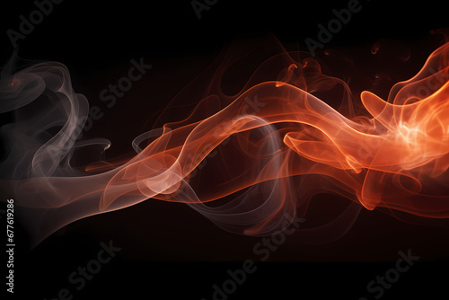 smoke in black background