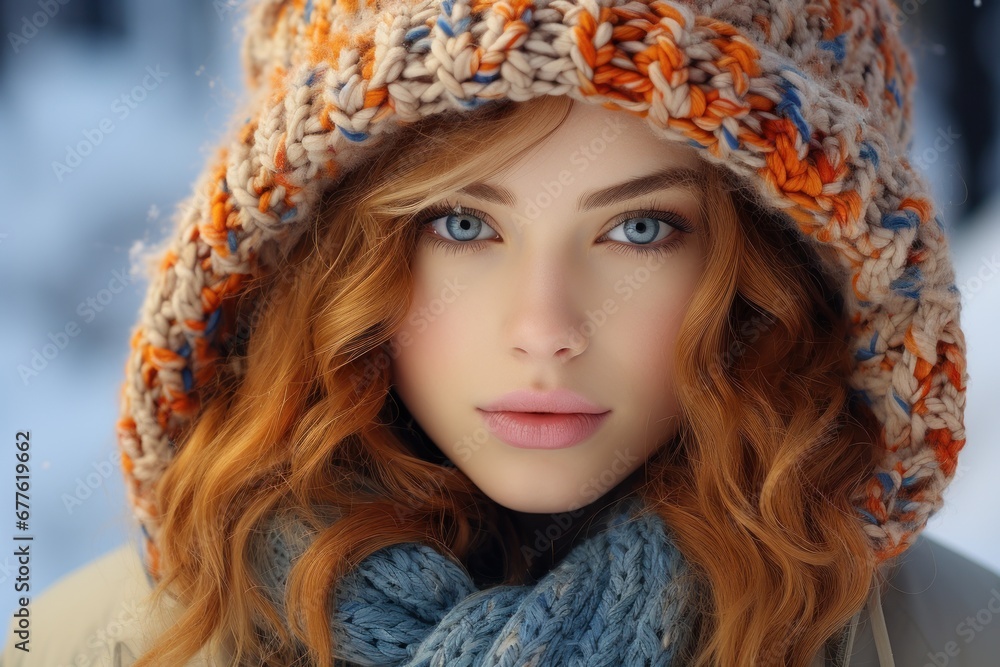 portrait of a girl in a cap portrait of a girl in a cap