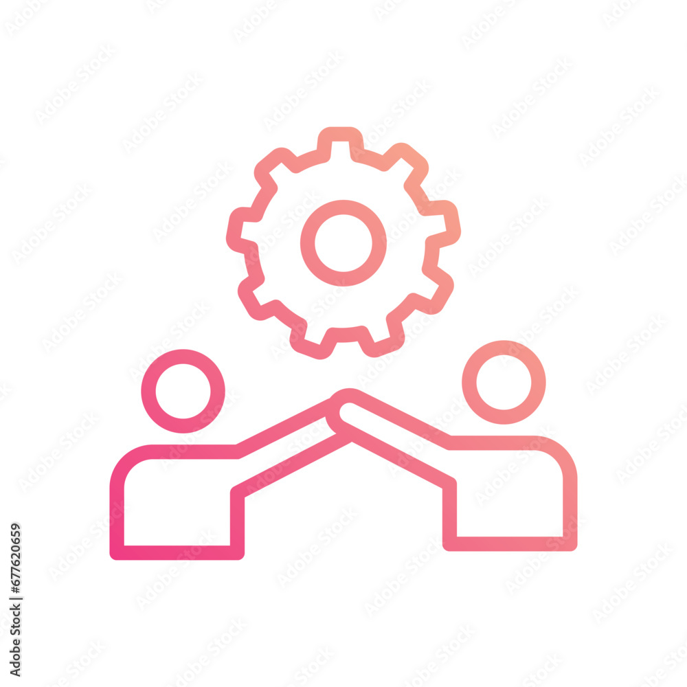 Teamwork icon isolate white background vector stock illustration. Teamwork icon isolate white background vector stock illustration.