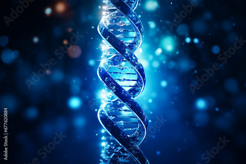  Graphical representation of the DNA chain. AI generativ.