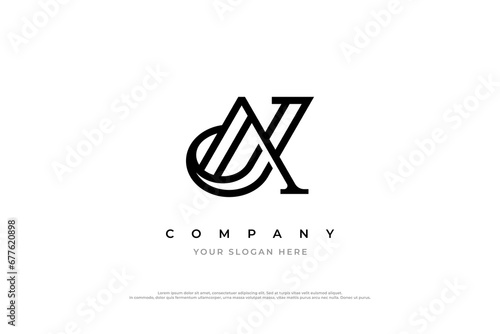 Initial Letter AJ Logo or JA Monogram Logo Design Vector photo