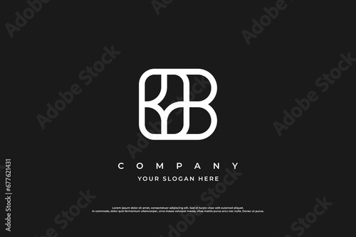 Tableau sur toile Elegant Letter OB Monogram Logo Design Vector