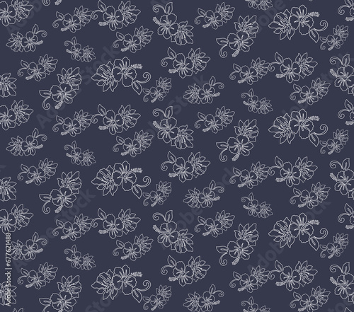 seamless flower pattern vector background