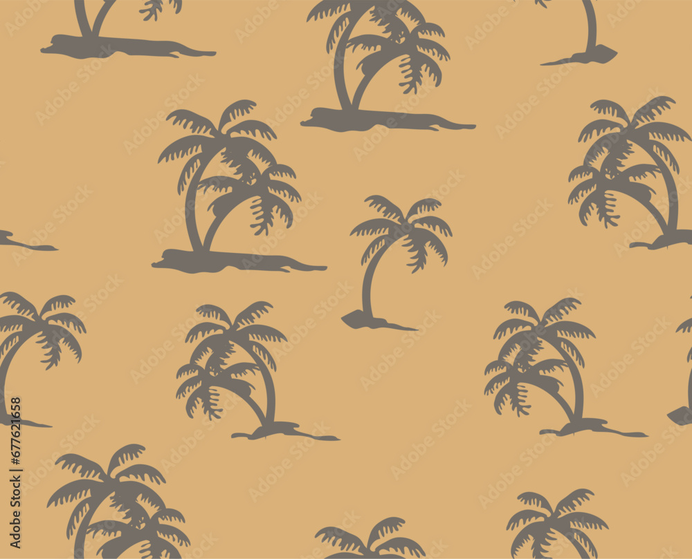 seamless palm tree pattern vector background