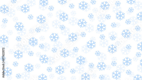 Blue and white seamless background with snowflakes
