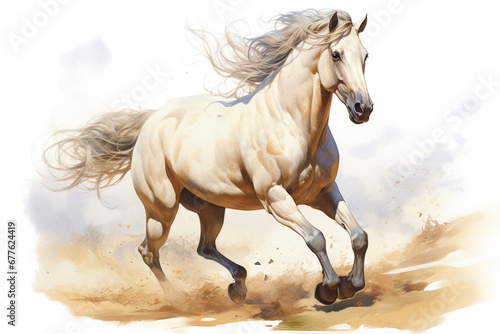illustration of a horse in nature
