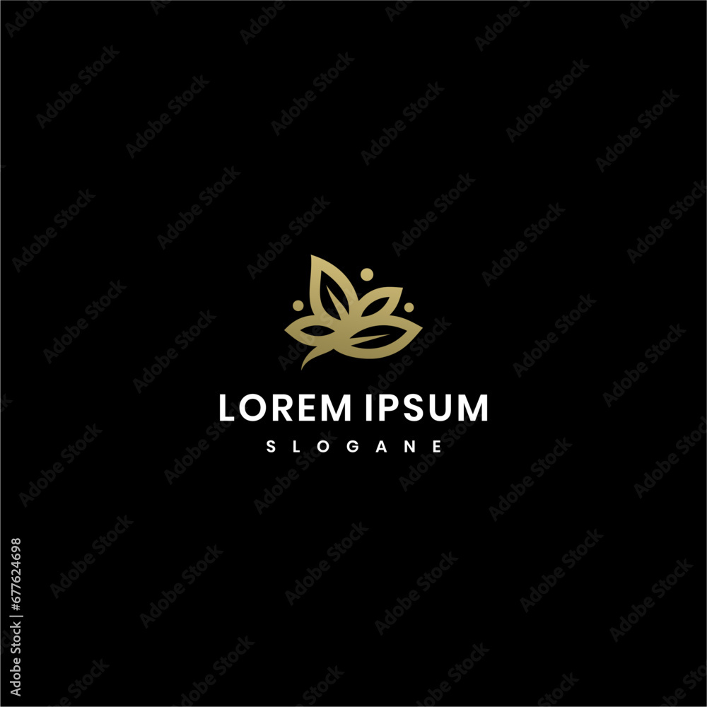 Obraz premium Icon flower ornament logo. abstract beauty flower logo design.