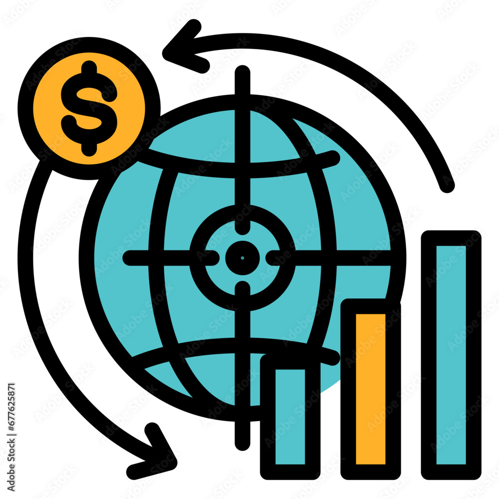 Business Impact Outline Color Icon Business Impact Outline Color Icon