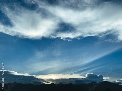 clouds over the mountains